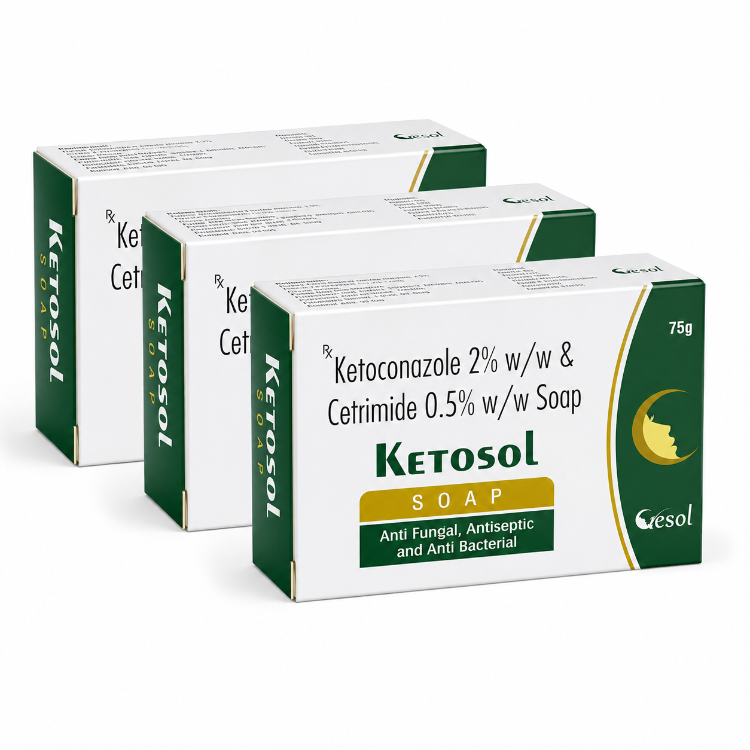 Ketosol Soap 75g Pack Of 3