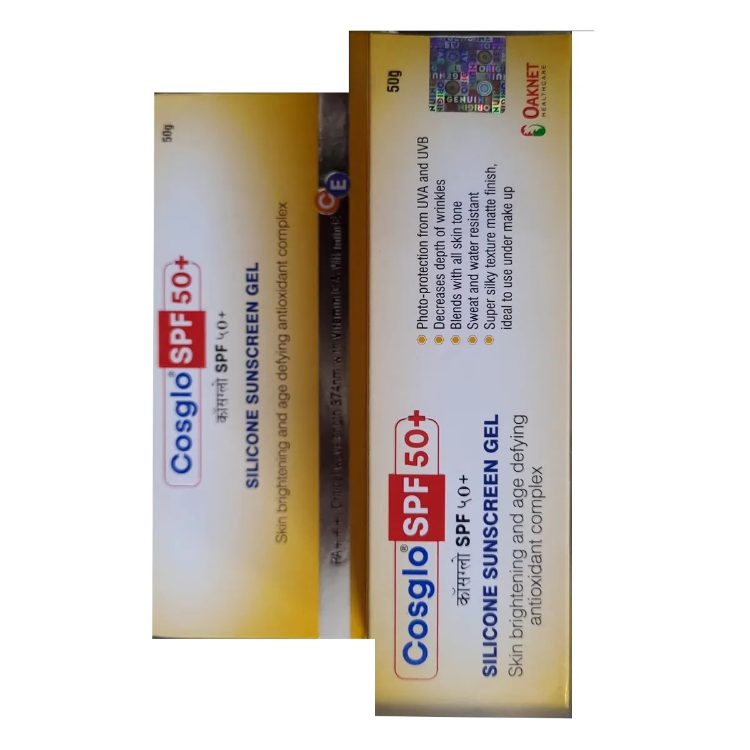 Cosglo SPF 50+ PA+++ Sunscreen Gel, 50gm