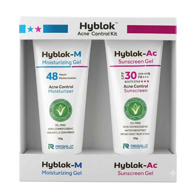 Hyblok Acne Control Kit - Moisturzing Gel & Sunscreen Gel