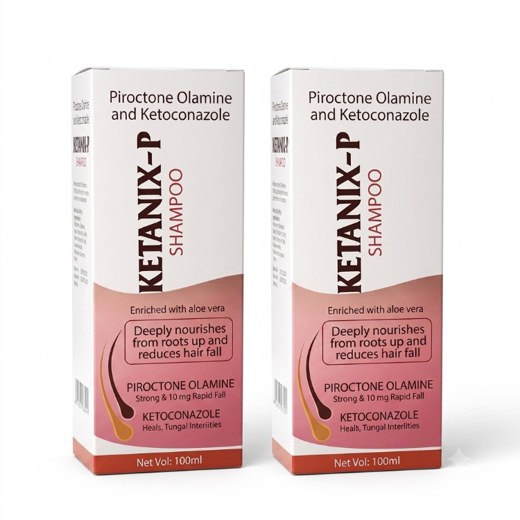 Ketanix-P Shampoo 100ml | Piroctone Olamine and Ketoconazole Shampoo