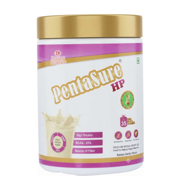 PentaSure HP High Protein Nutrition Supplement Banana Vanilla Flavour 400gm