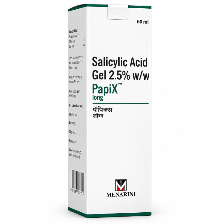 PapiX Long Salicylic Acid Gel 2.5% w/w – 60 ml