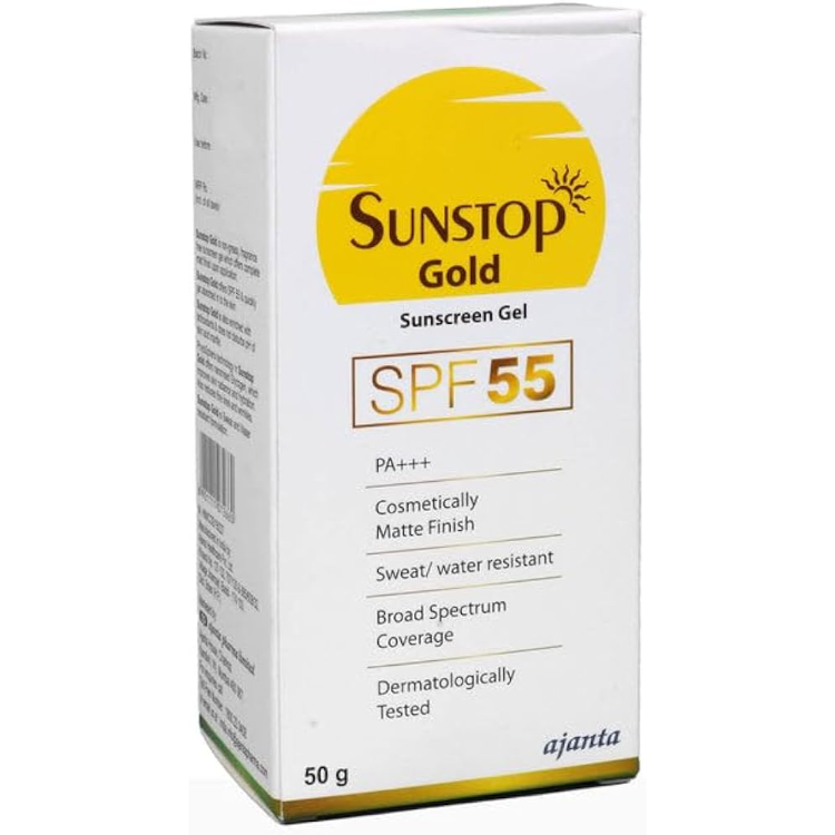 Sunstop Gold Sunscreen Gel SPF 55 PA+ 50gm
