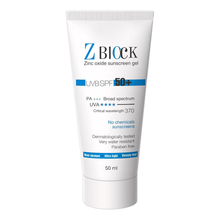 Z-BLOCK SPF 50 Sunscreen +, PA+++ 50ML