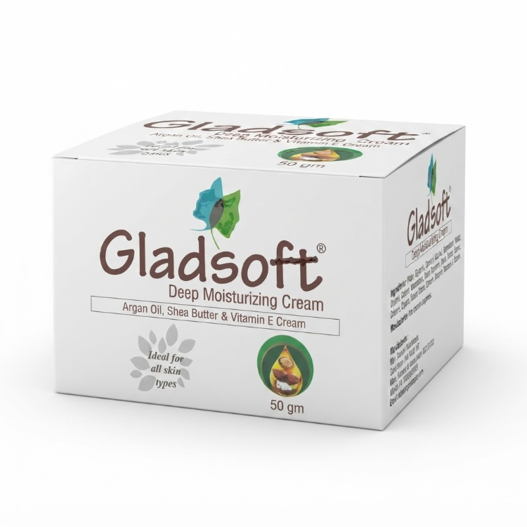 Gladsoft Deep Moisturizing Cream with Argan Oil, Shea Butter Vitamin E – 50g