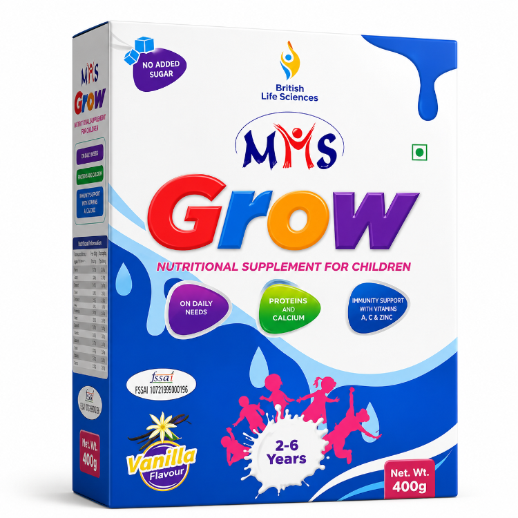 MMS Grow Nutritional Supplement for Children Vanilla Flavour – 400g