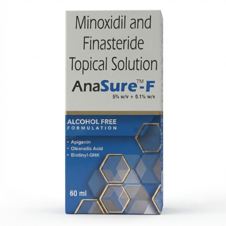 AnaSure-F Minoxidil 5% w/v + Finasteride 0.1% w/v Topical Solution 60ml