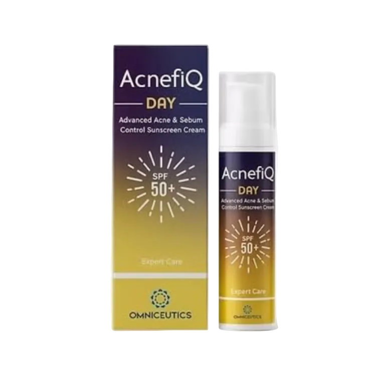 Acnefiq Day Advanced Acne &amp; Sebum Control Sunscreen Cream SPF 50+ 50gm