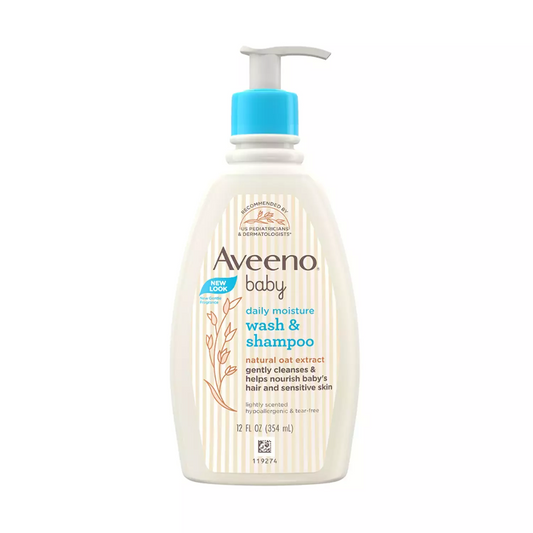 Aveeno Baby Daily Moisture Wash and Shampoo 354ml