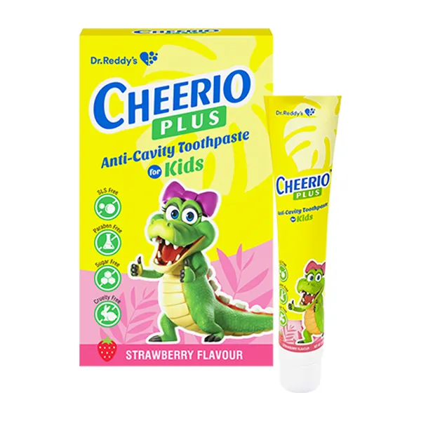 Cheerio Plus Strawberry Flavour Kids Toothpaste 75g