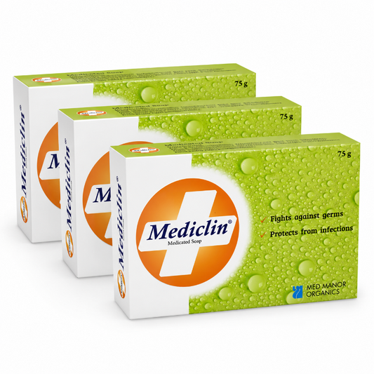 Mediclin Antibacterial Medicated Soap Pack of 3 (75 g Each)