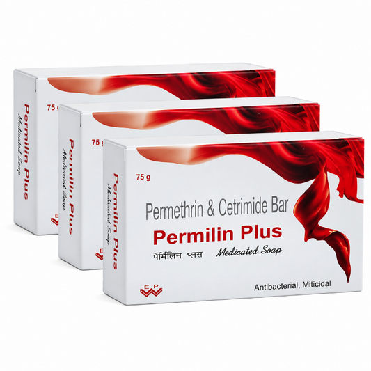 Permilin Plus Medicated Soap 75g Pack Of 3