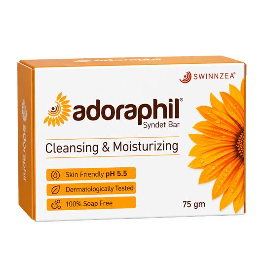Adoraphil Skin-Friendly pH 5.5 Syndet Bar – Cleansing Moisturizing – 75 g