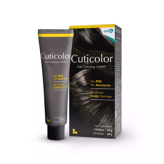 Cuticolor Black Hair Coloring Cream 60gm