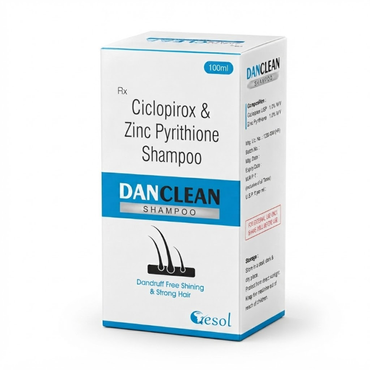 Danclean Ciclopirox & Zinc Pyrithione Shampoo 100 ml