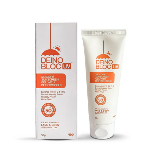 Deino Bloc UV Silicone Sunscreen Gel SPF50 PA 50gm