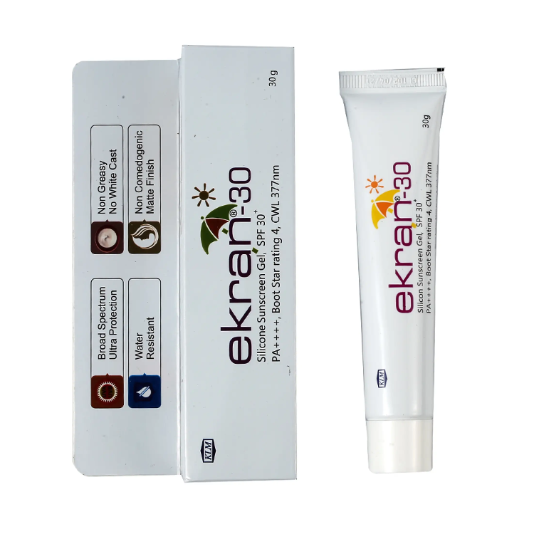 Ekran-30 Silicone Sunscreen Gel SPF 30+ PA 30gm