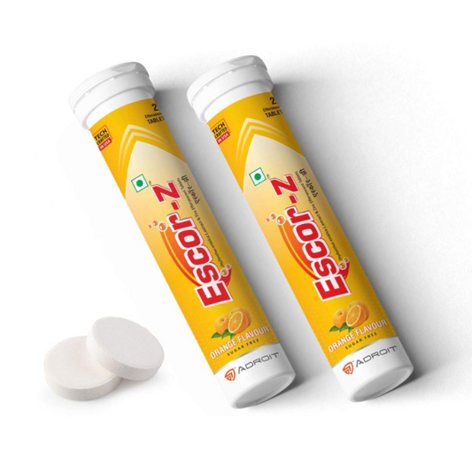 Escor Z Effervescent Sugar Free Orange Tablet 20s