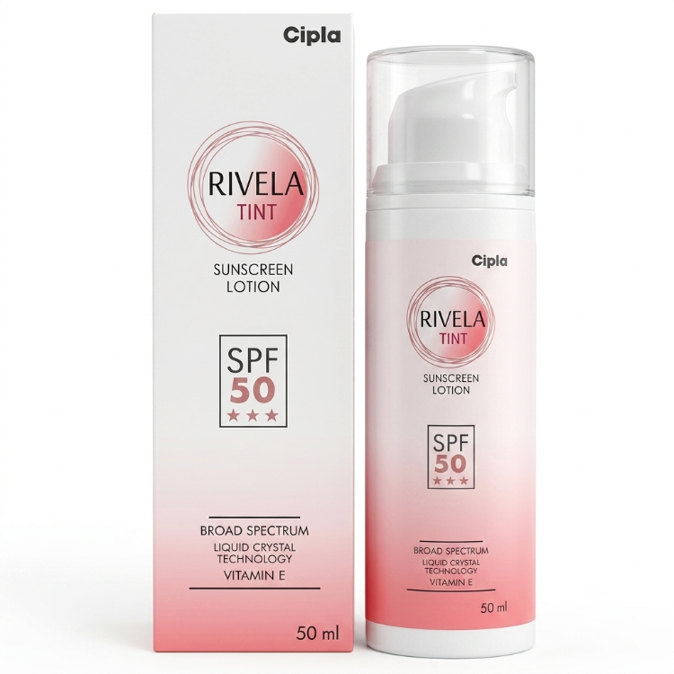 Rivela Tint Sunscreen SPF 50 Lotion 50ml