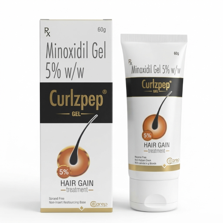 Curlzpep Minoxidil Gel 5% 60gm