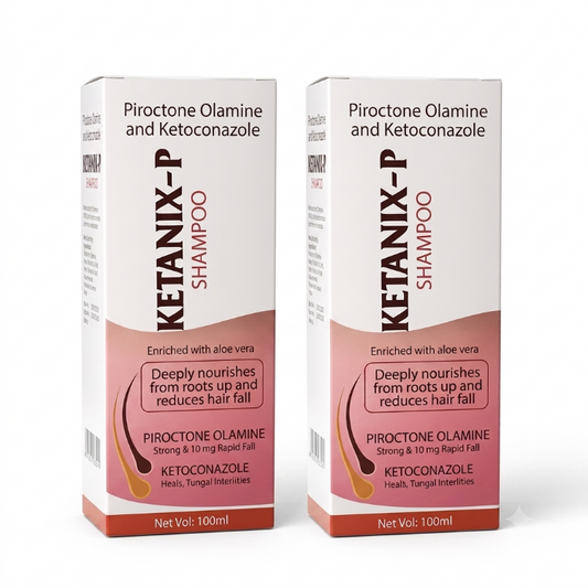 Ketanix-P Shampoo 100ml | Piroctone Olamine and Ketoconazole Shampoo