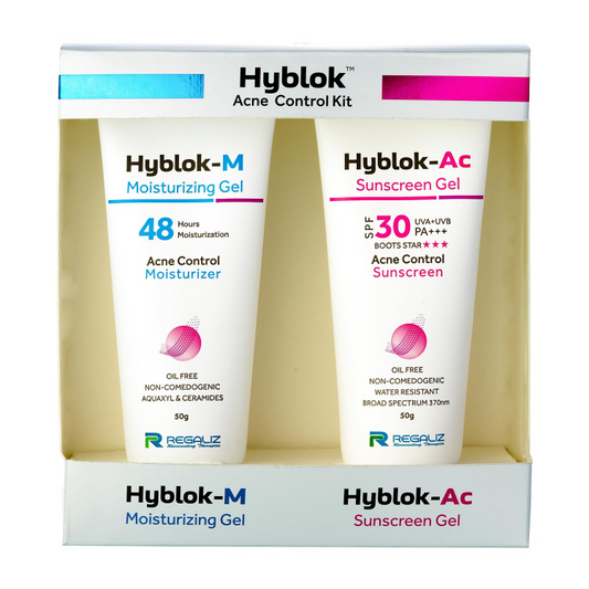 Hyblok Acne Control Kit - Moisturzing Gel & Sunscreen Gel