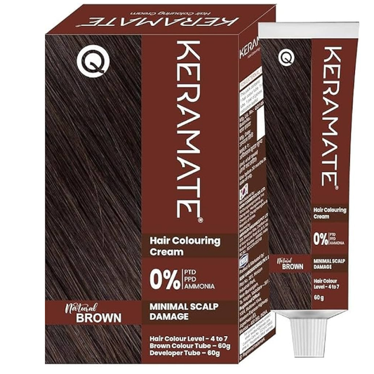 Keramate Natural Brown Hair Colouring Cream 60 gm
