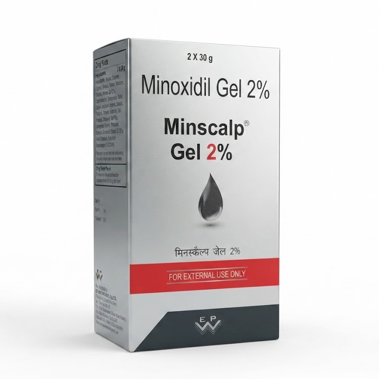 Minscalp Minoxidil Gel 2% 2 x 30g