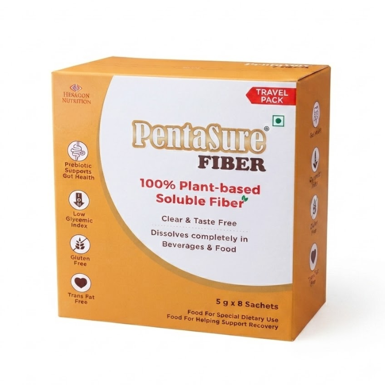 PentaSure Fiber 100% Plant-Based Soluble Fiber Supplement  8*5gm