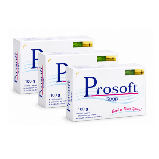 Prosoft Moisturizing Bath Soap Pack of 3 (100 g Each)