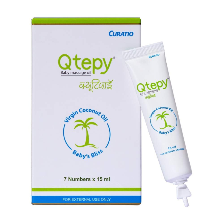 Qtepy Baby Massage Oil, 15 ml