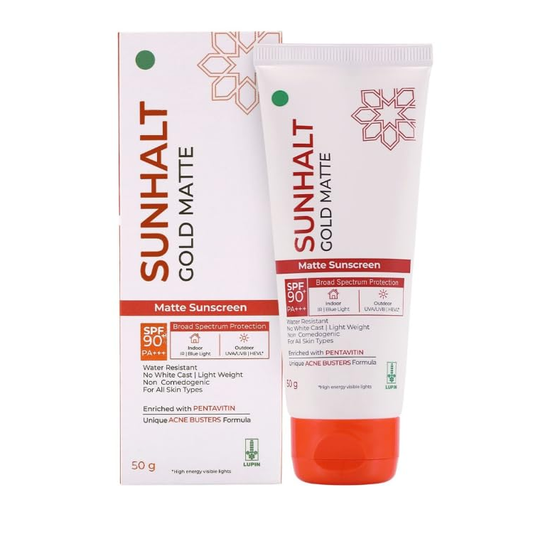 Sunhalt GOLD MATTE  Sunscreen SPF 50 PA+ 50gm
