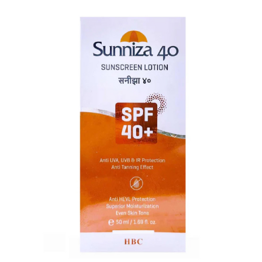 Sunniza 40 SPF Sunscreen Lotion 50gm
