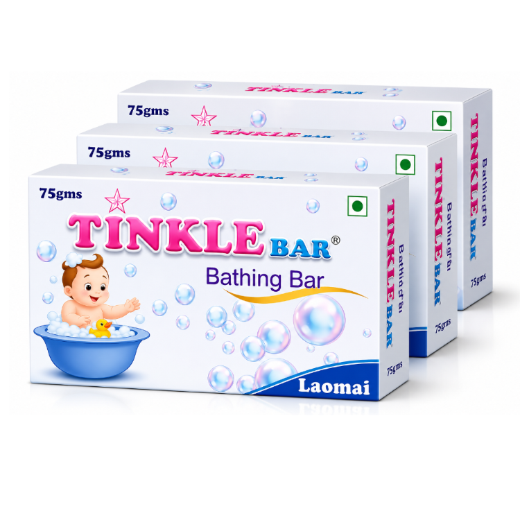 Tinkle Bar Bathing Bar 75g Pack of 3 | Gentle Bathing Soap for Soft Healthy Skin