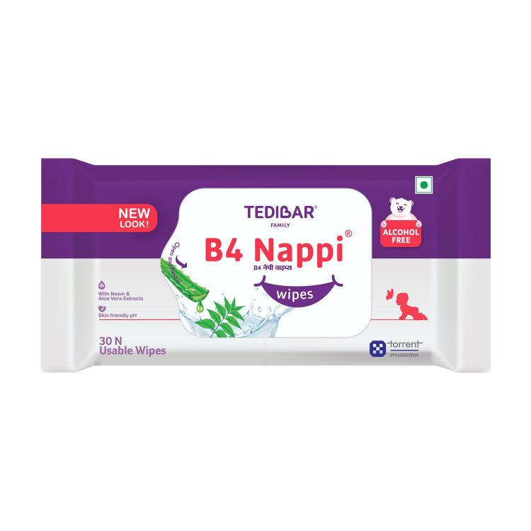 Tedibar B4 Nappi Wipes  30s