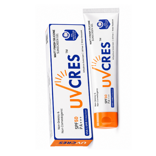UVCRES SPF 50 PA+++ Matt Finish Silicone Sunscreen Gel 50GM