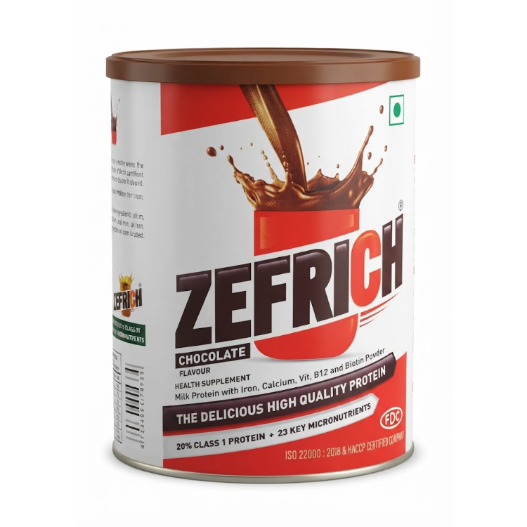 Zefrich High Quality Protein Powder – Chocolate Flavour 200gm