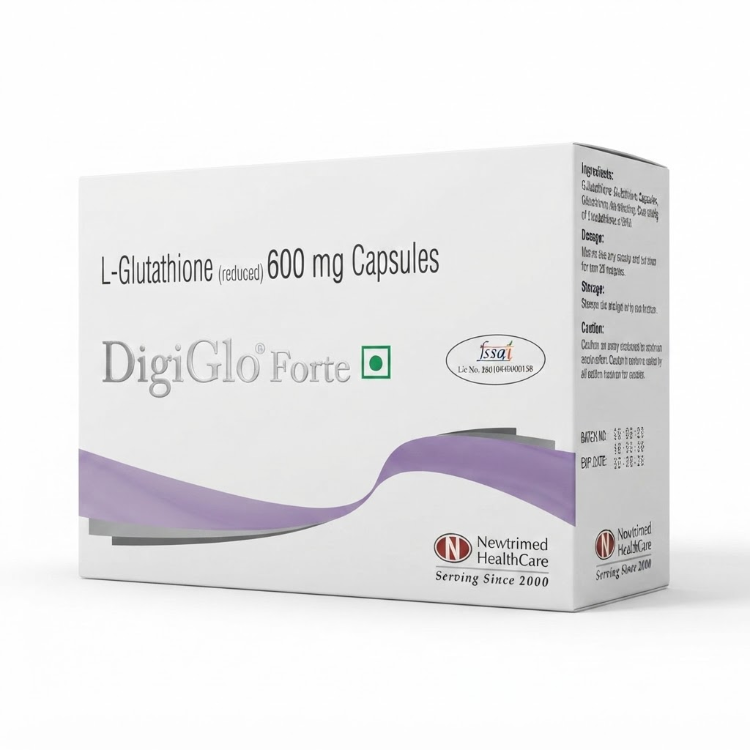 DigiGlo Forte L-Glutathione (Reduced) 600mg Capsules 10S