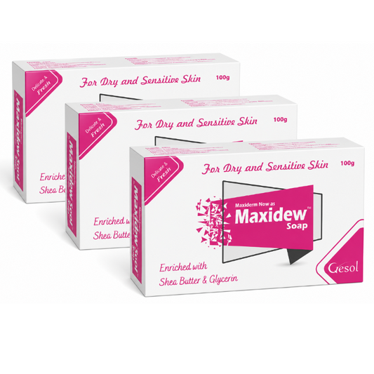 Maxidew Shea Butter Glycerin Moisturizing Soap 100g (Pack of 3)