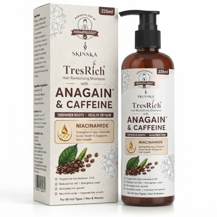 TresRich Anagain  Caffeine Hair Revitalizing Shampoo  225ml